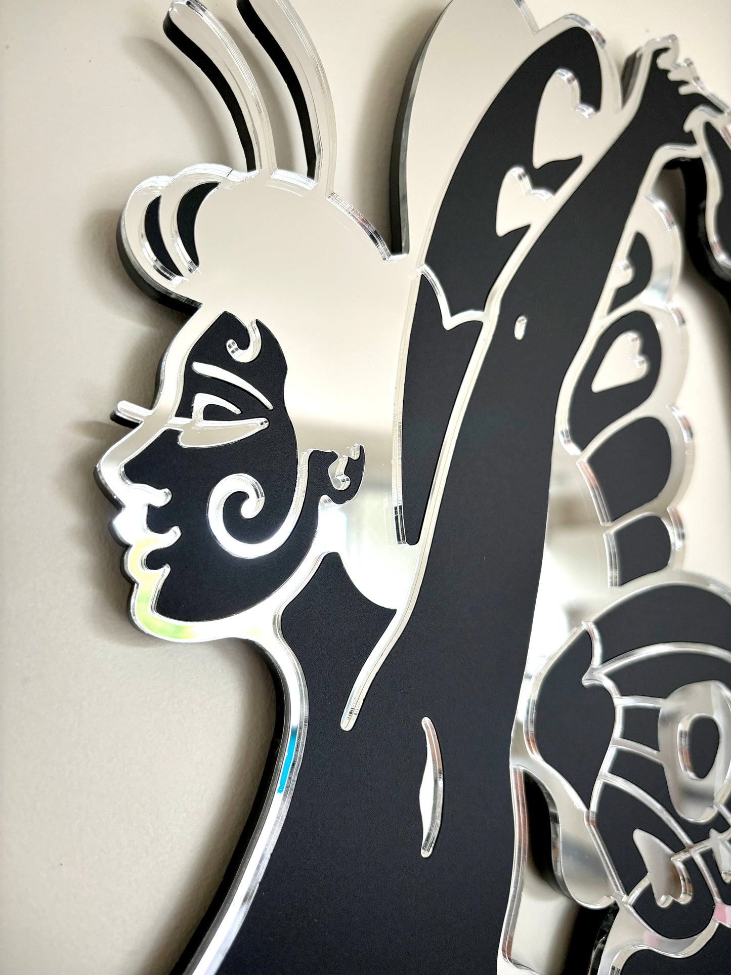 Butterfly Lady Mirror Wall Hanging