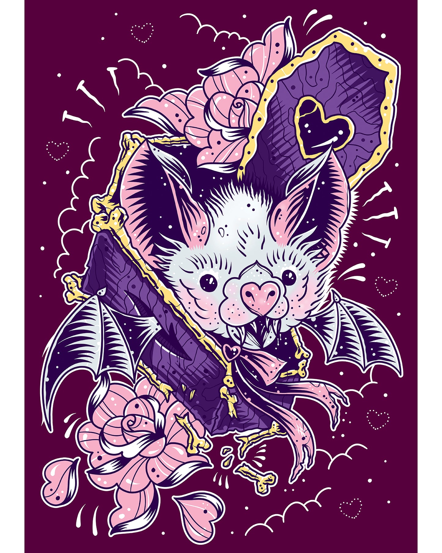 Bat Coffin Art Print