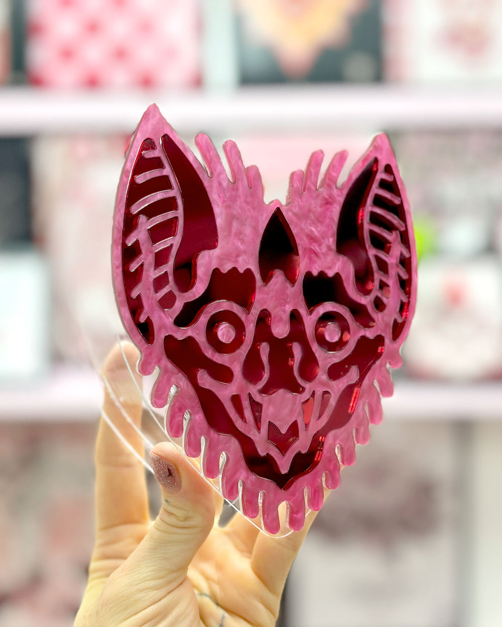 Bat Heart Vase - Red