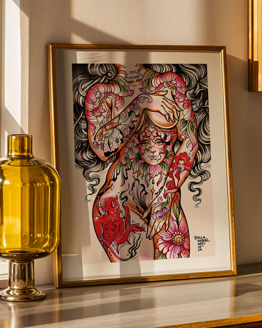 Body Flowers Print