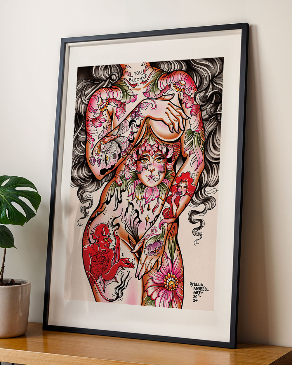 Body Flowers Print