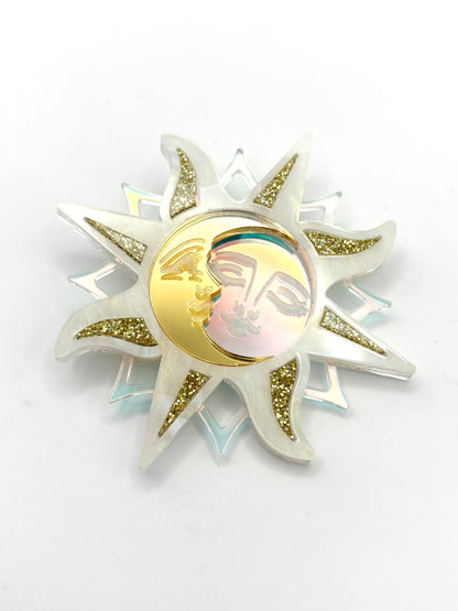 Moon and Sun Lovers Brooch