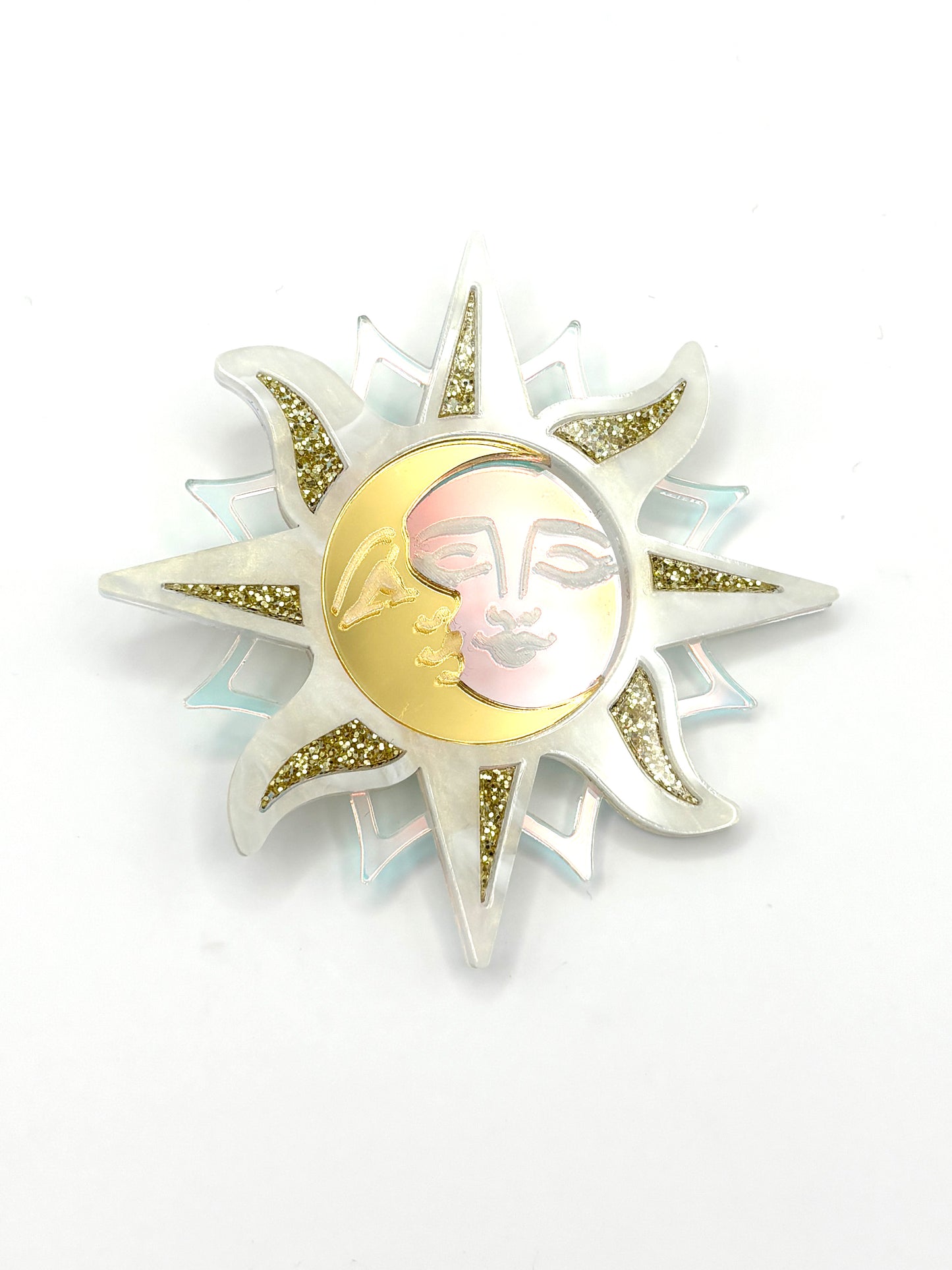 Moon and Sun Lovers Brooch