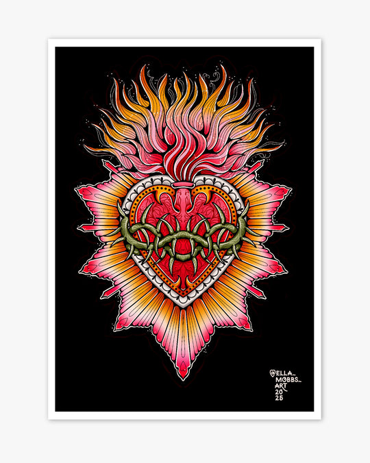 Burning Heart Print