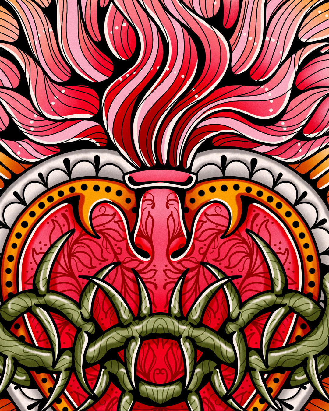 Burning Heart Print
