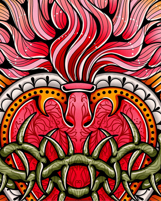 Burning Heart Print