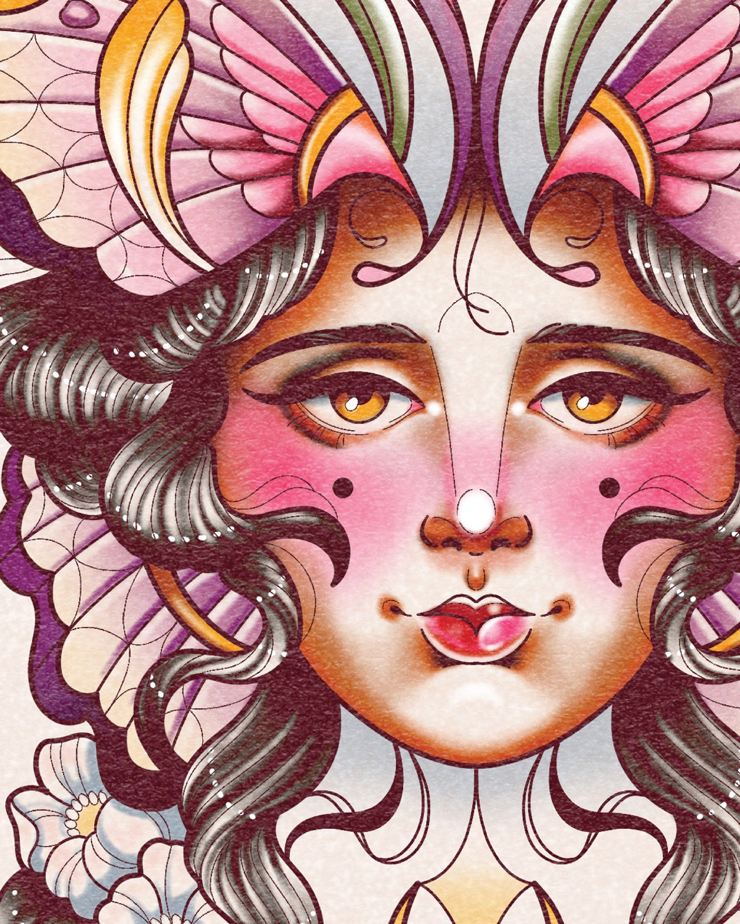 Butterfly Lady Art Print