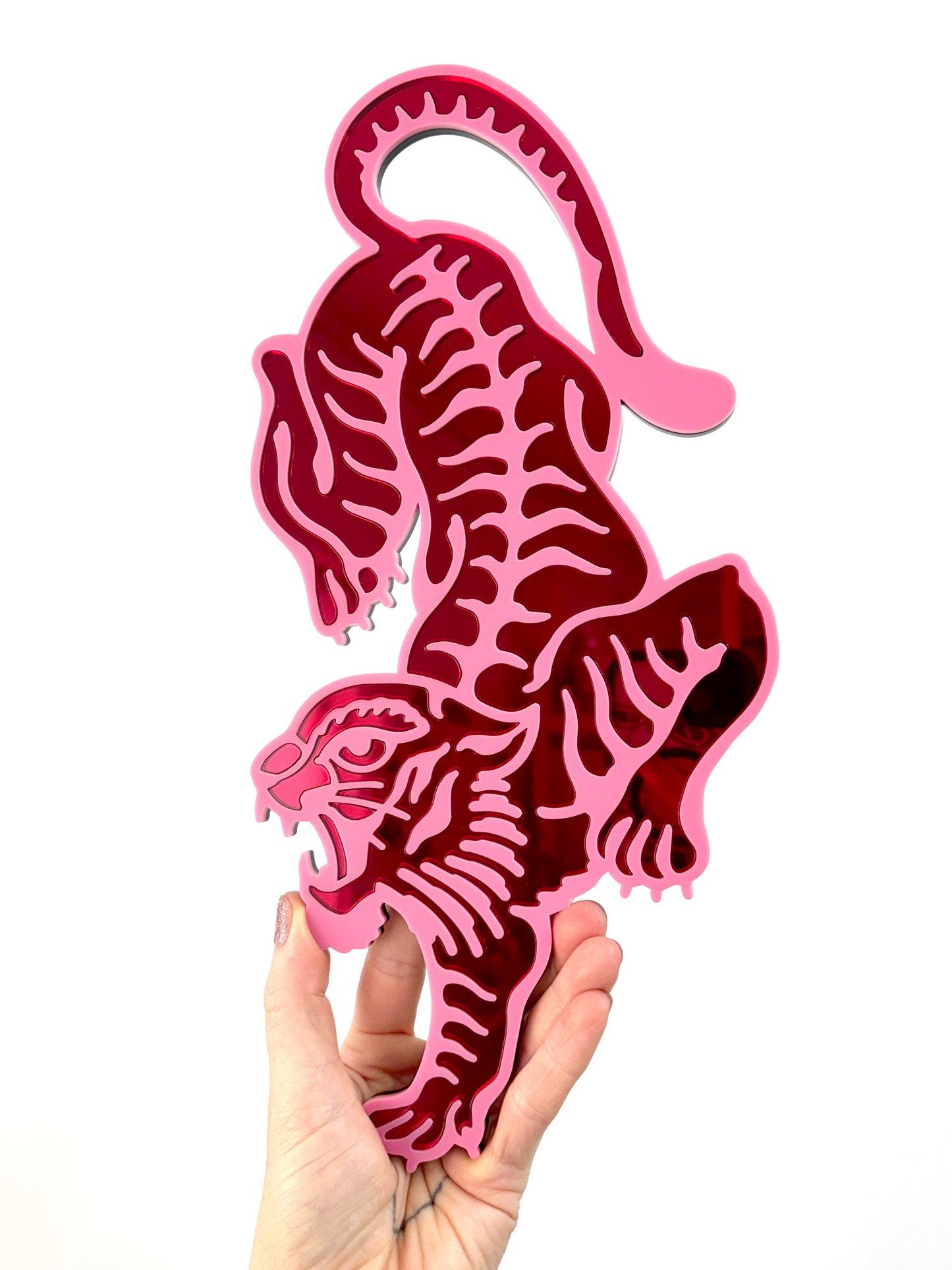 Crawling Tiger Mirror Wall Hanging