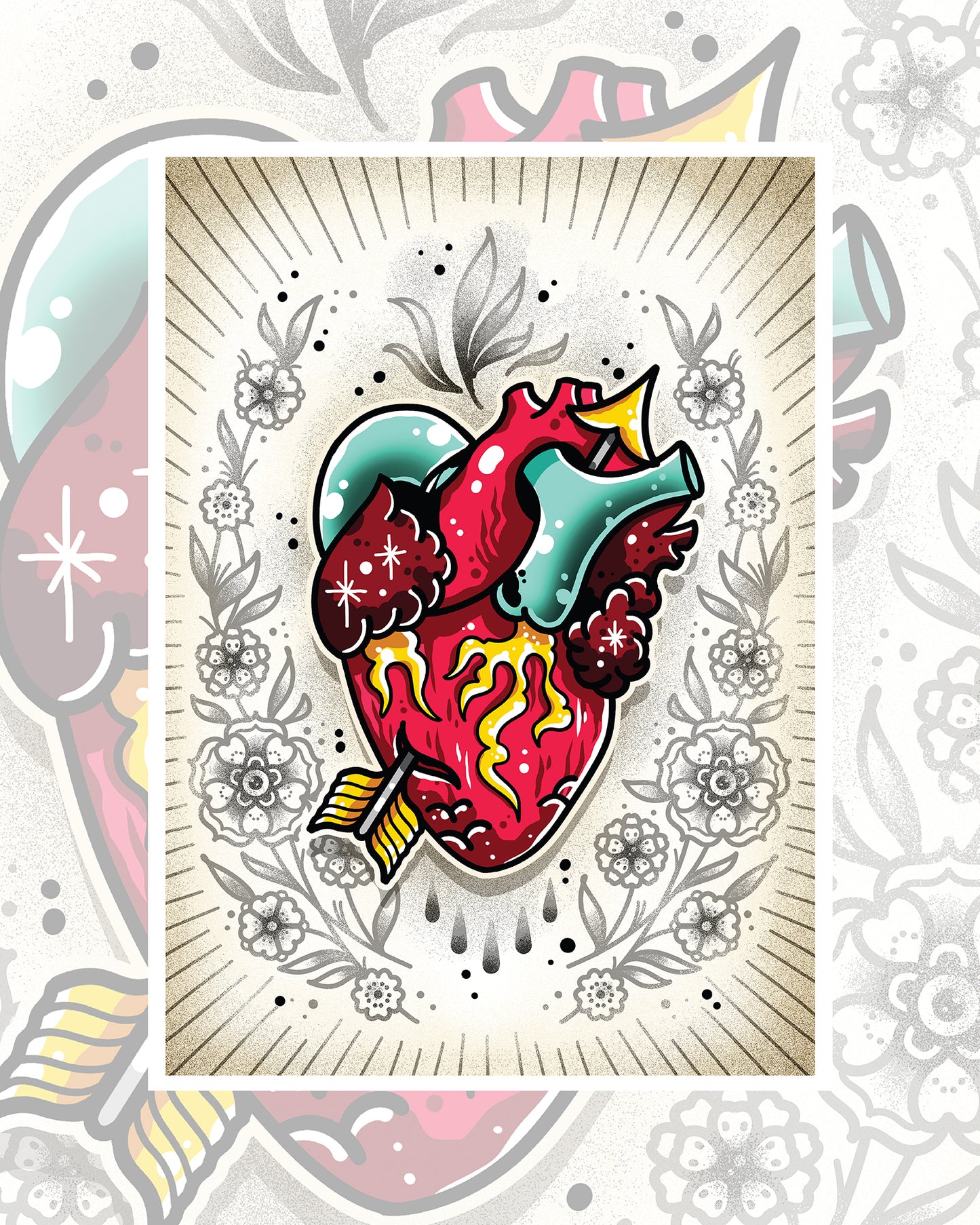 Cupids Heart Art Print