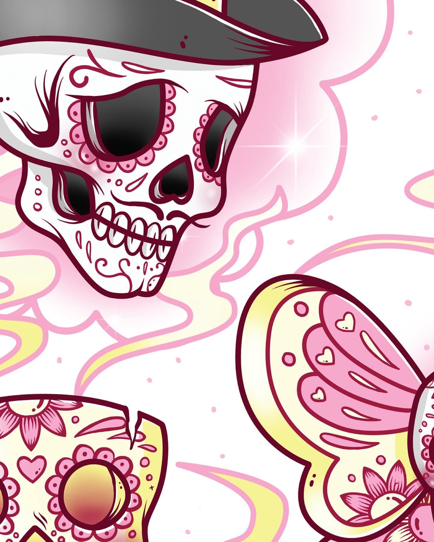 Day of The Dead Tea Party Art Print