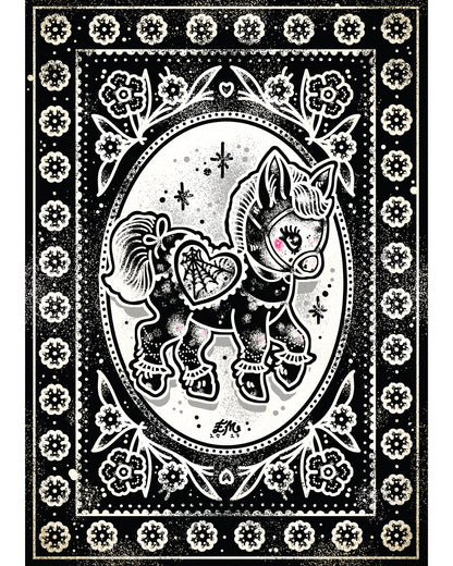 Ella's Little Pony Art Print