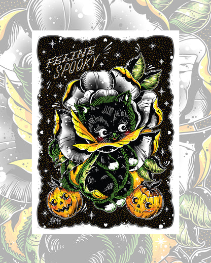 Feline Spooky Art Print