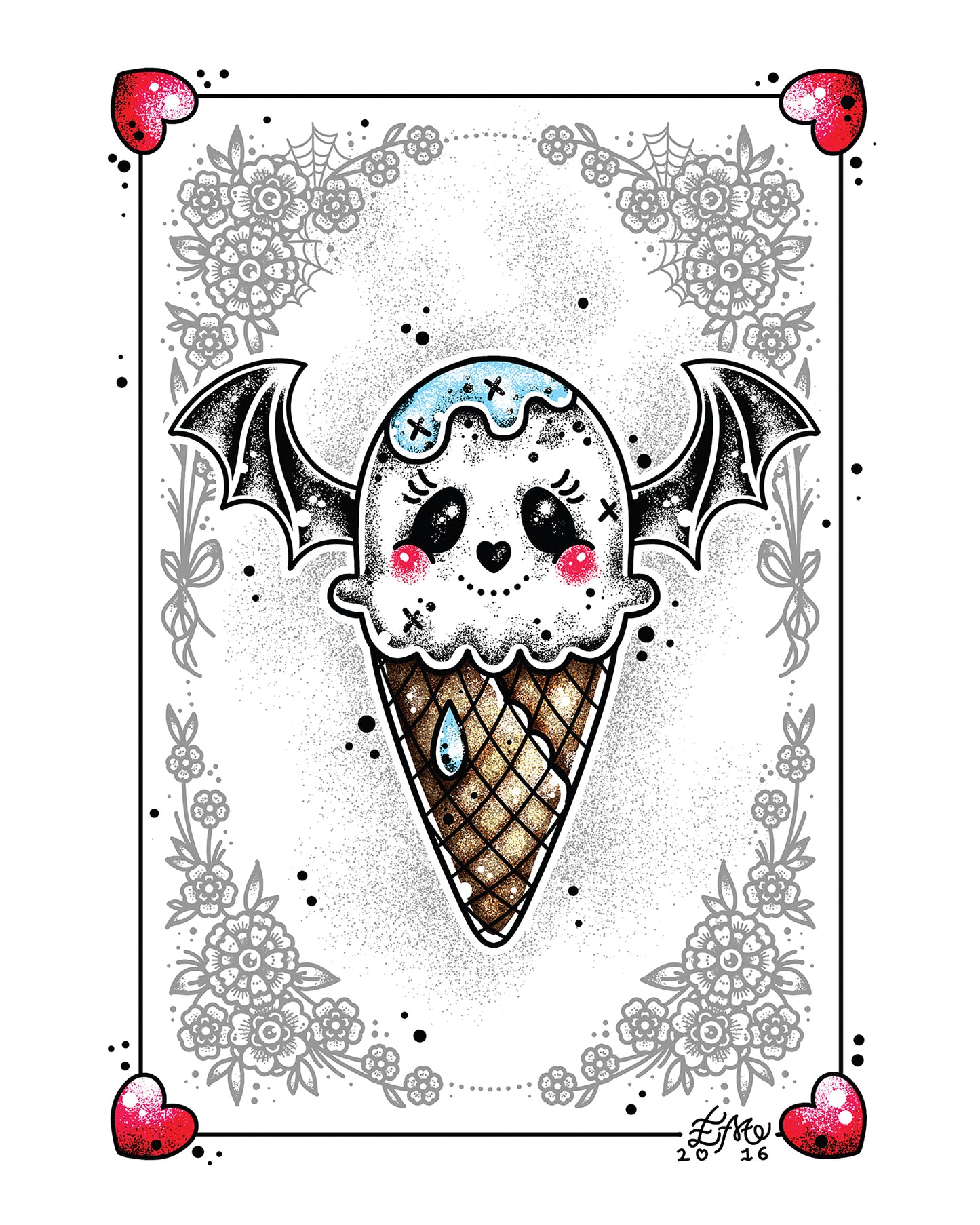 Ghost Ice Scream Art Print