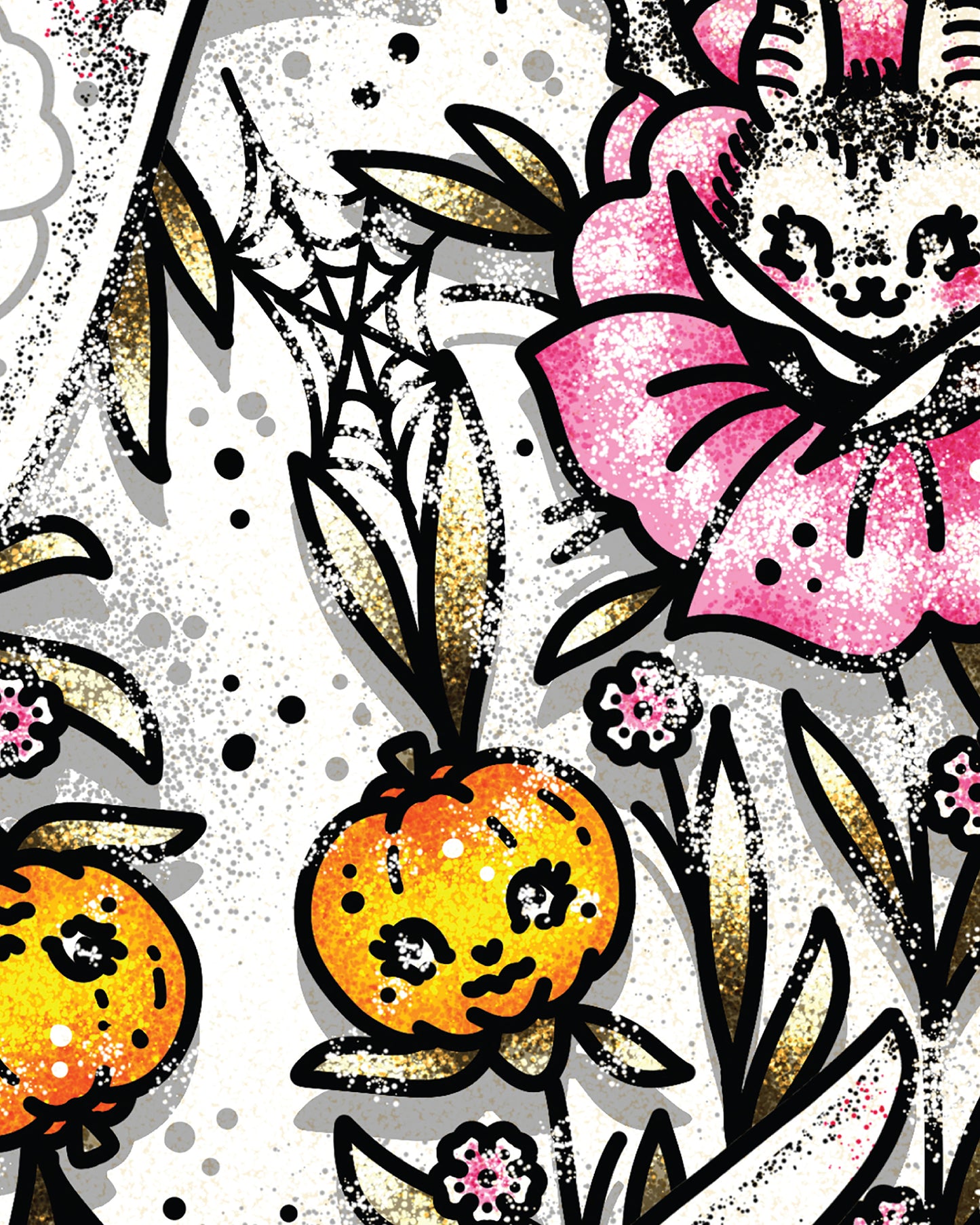 Halloween Blossoms Art Print