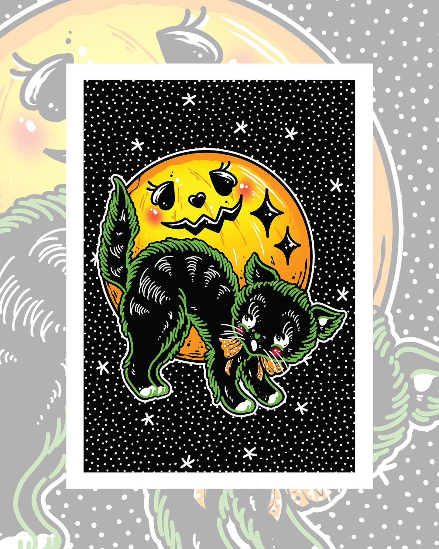 Halloween Cat Art Print