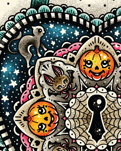 Halloween Locket Art Print