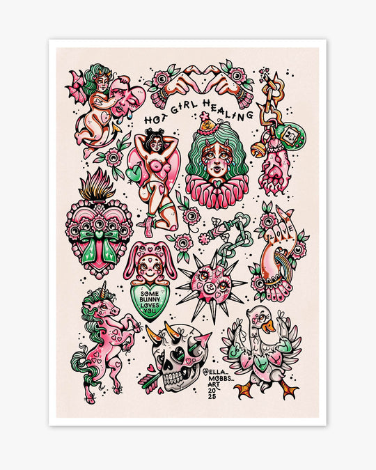 Hot Girl Healing Print