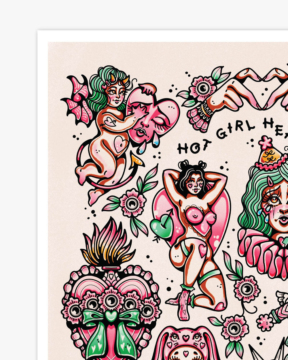 Hot Girl Healing Print