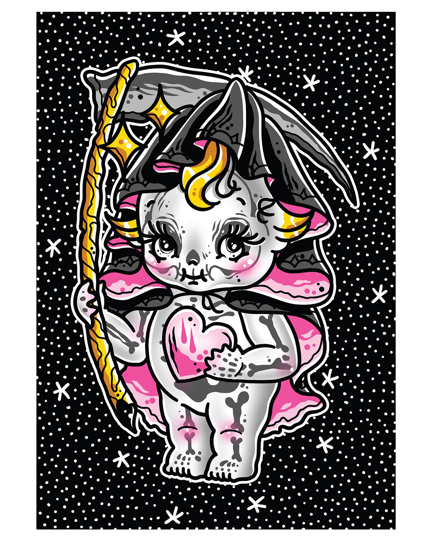 Kewpie Reaper Art Print