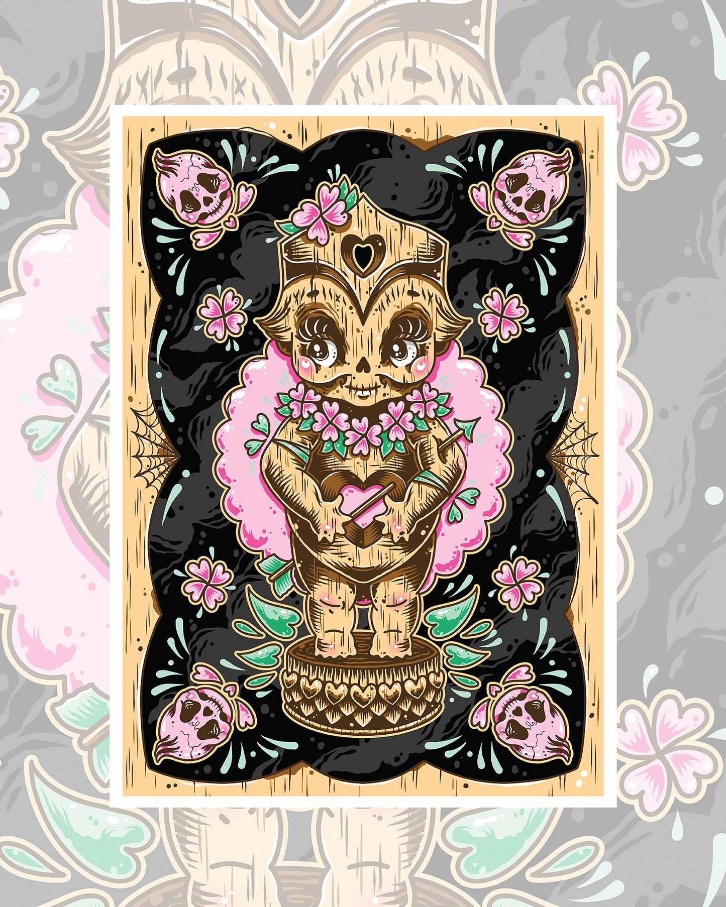 Kewpie Tiki Art Print