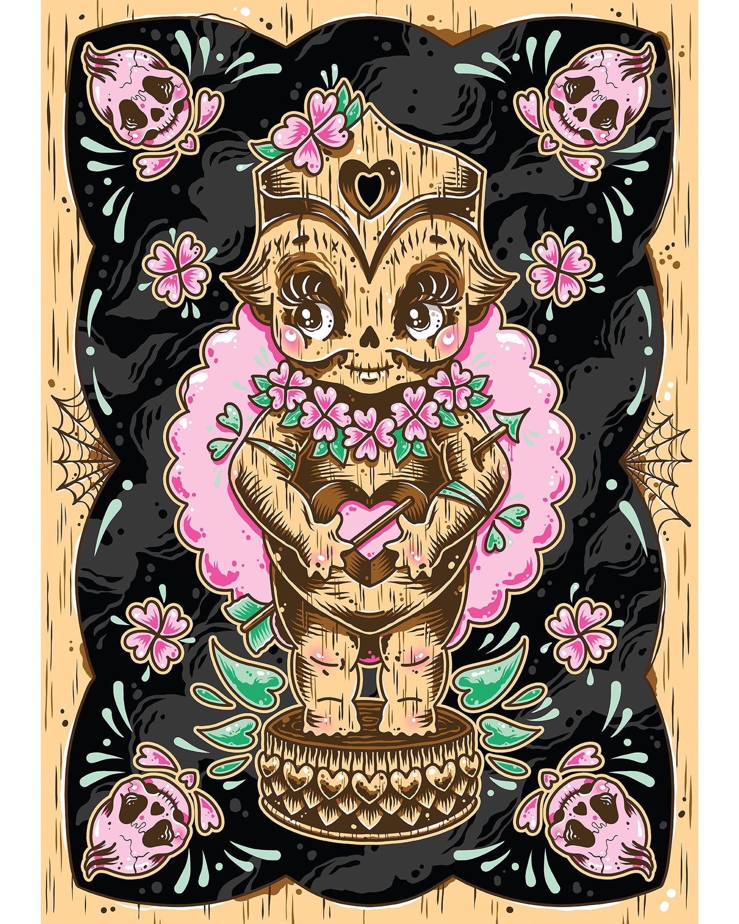 Kewpie Tiki Art Print