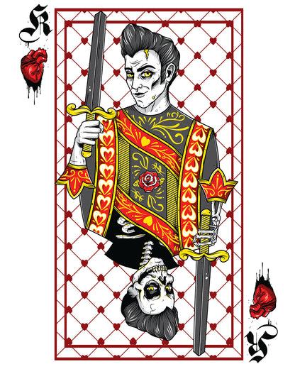 King of Hearts Art Print