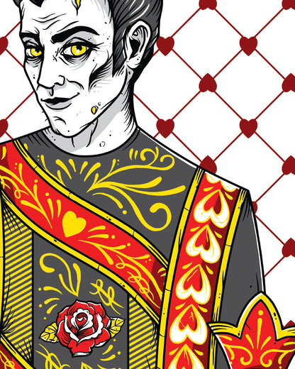 King of Hearts Art Print