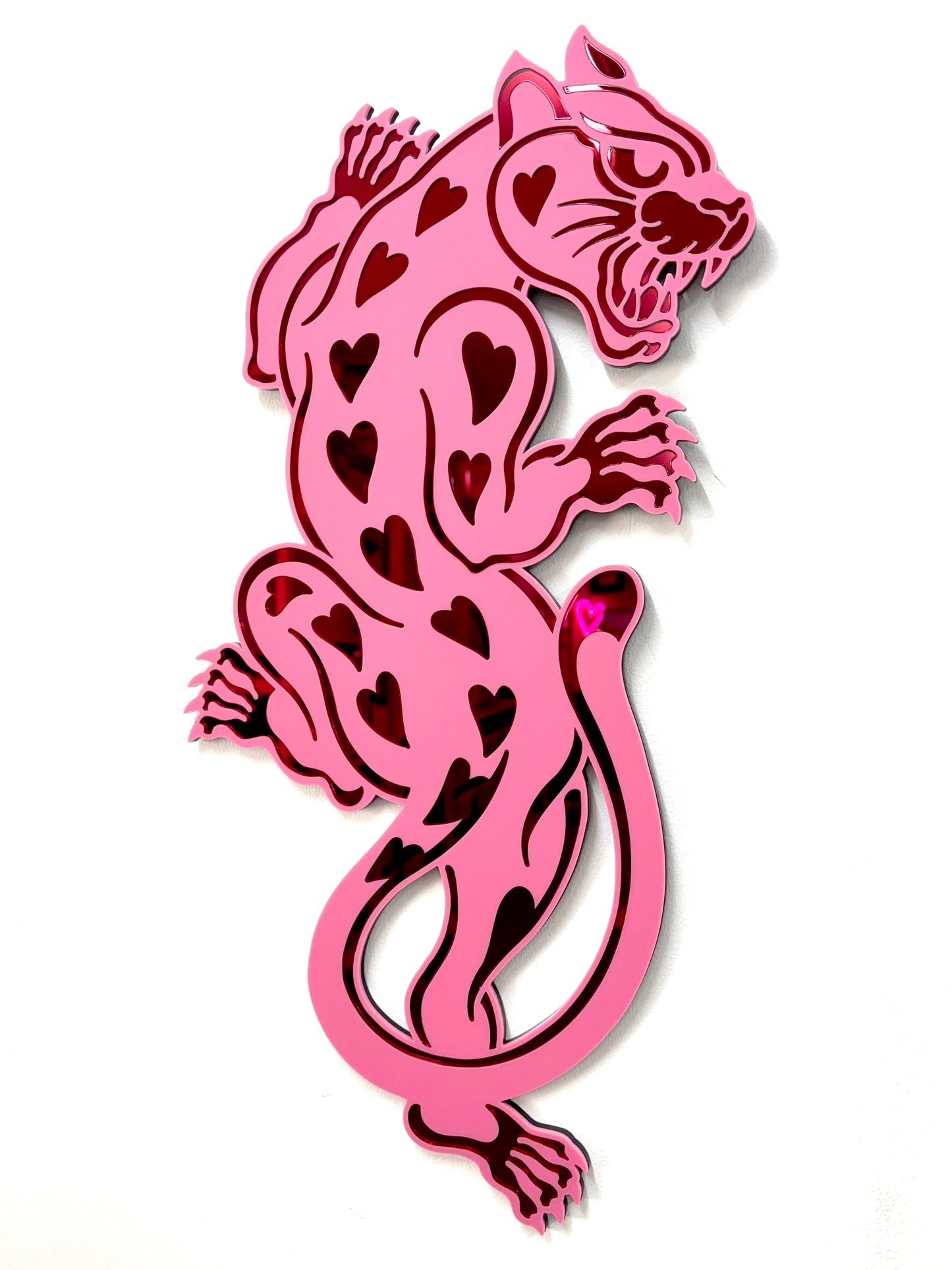 Crawling Panther Mirror Wall Hanging