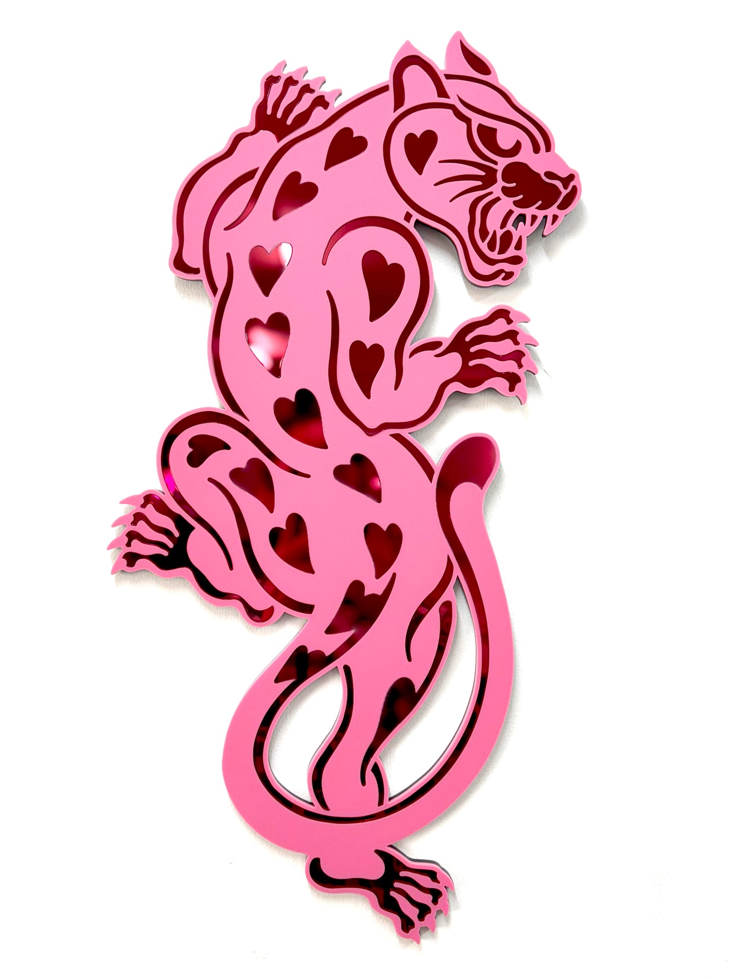 Crawling Panther Mirror Wall Hanging