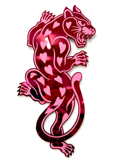 Crawling Panther Mirror Wall Hanging