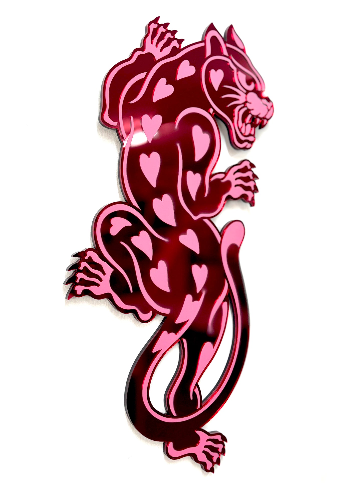 Crawling Panther Mirror Wall Hanging