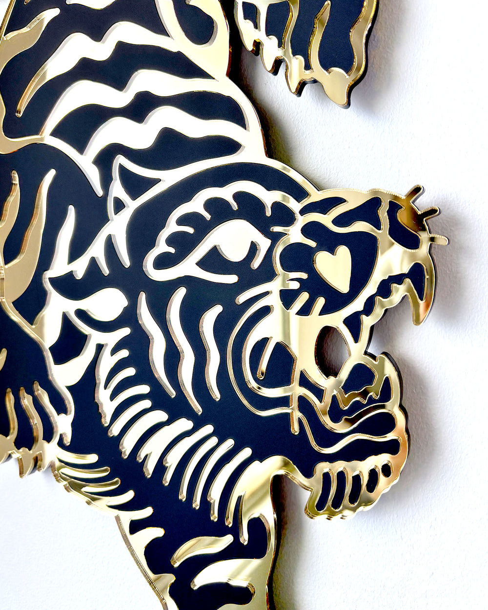 Tiger Wall Hanging - Black