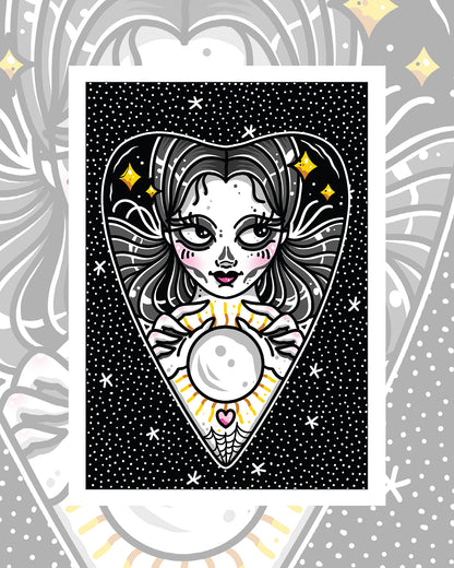 Ouija Planchette Girl Art Print