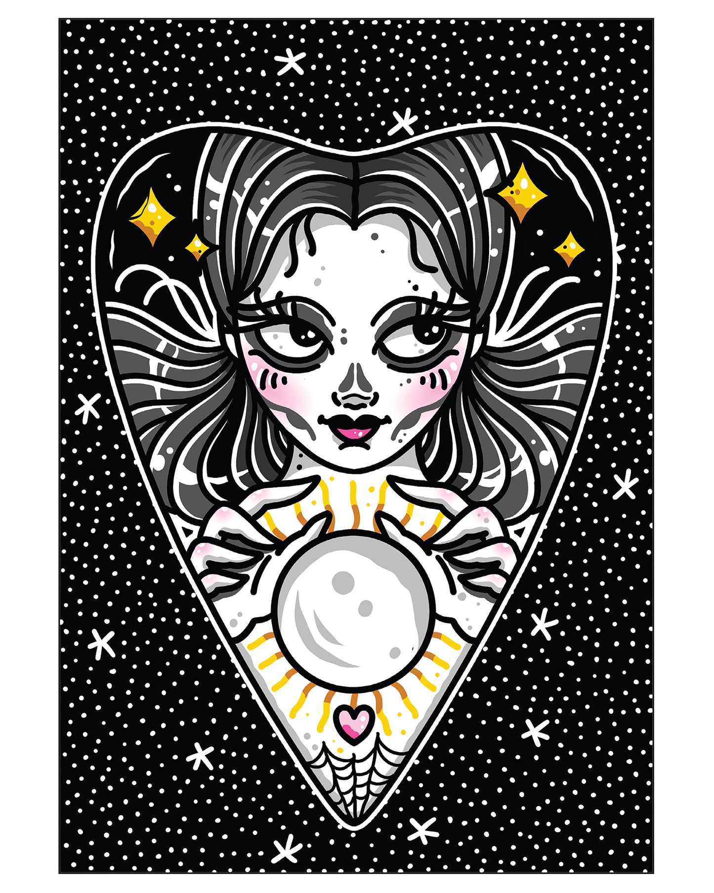 Ouija Planchette Girl Art Print