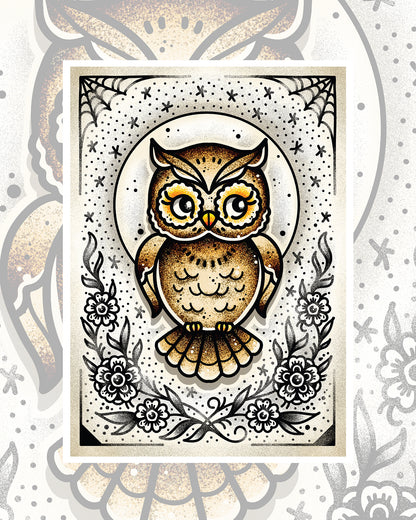 Owl Art Print