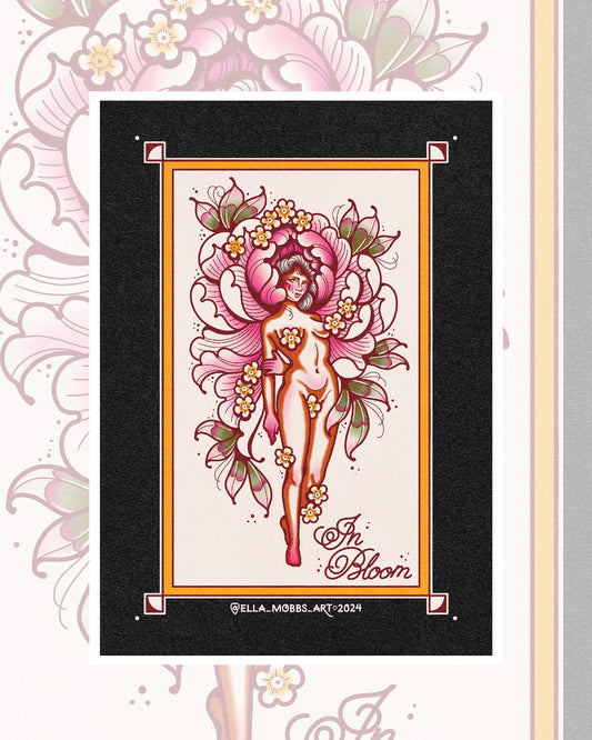 Peony Lady Art Print