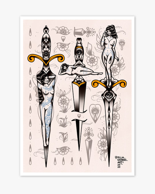 Sharp Ladies Print