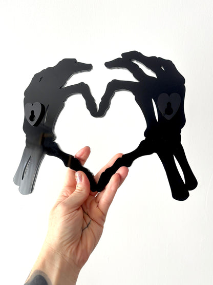 Skeleton Love Hands Wall Hanging