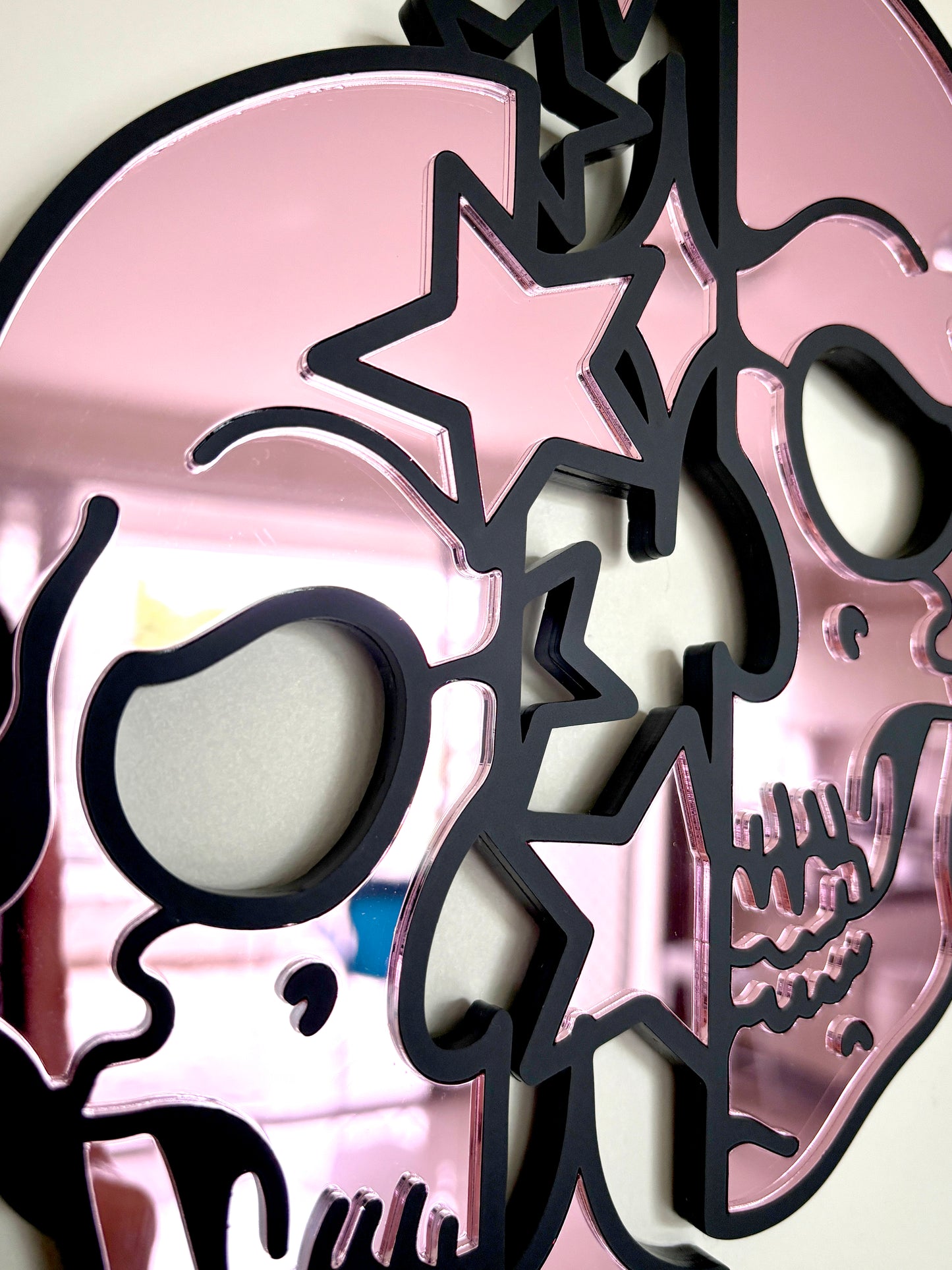 Skull Stars Mirror Wall Hanging