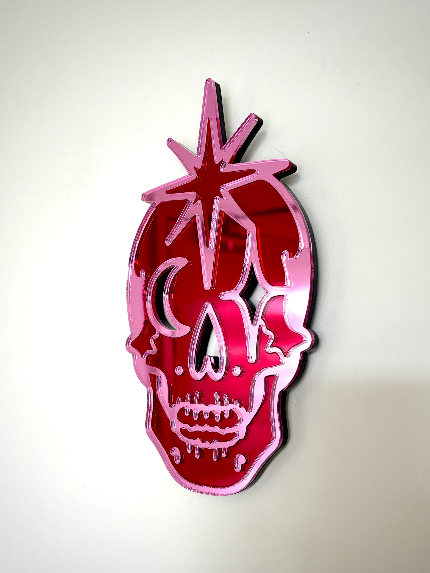 Skull Sparkle Mirror Wall Hanging