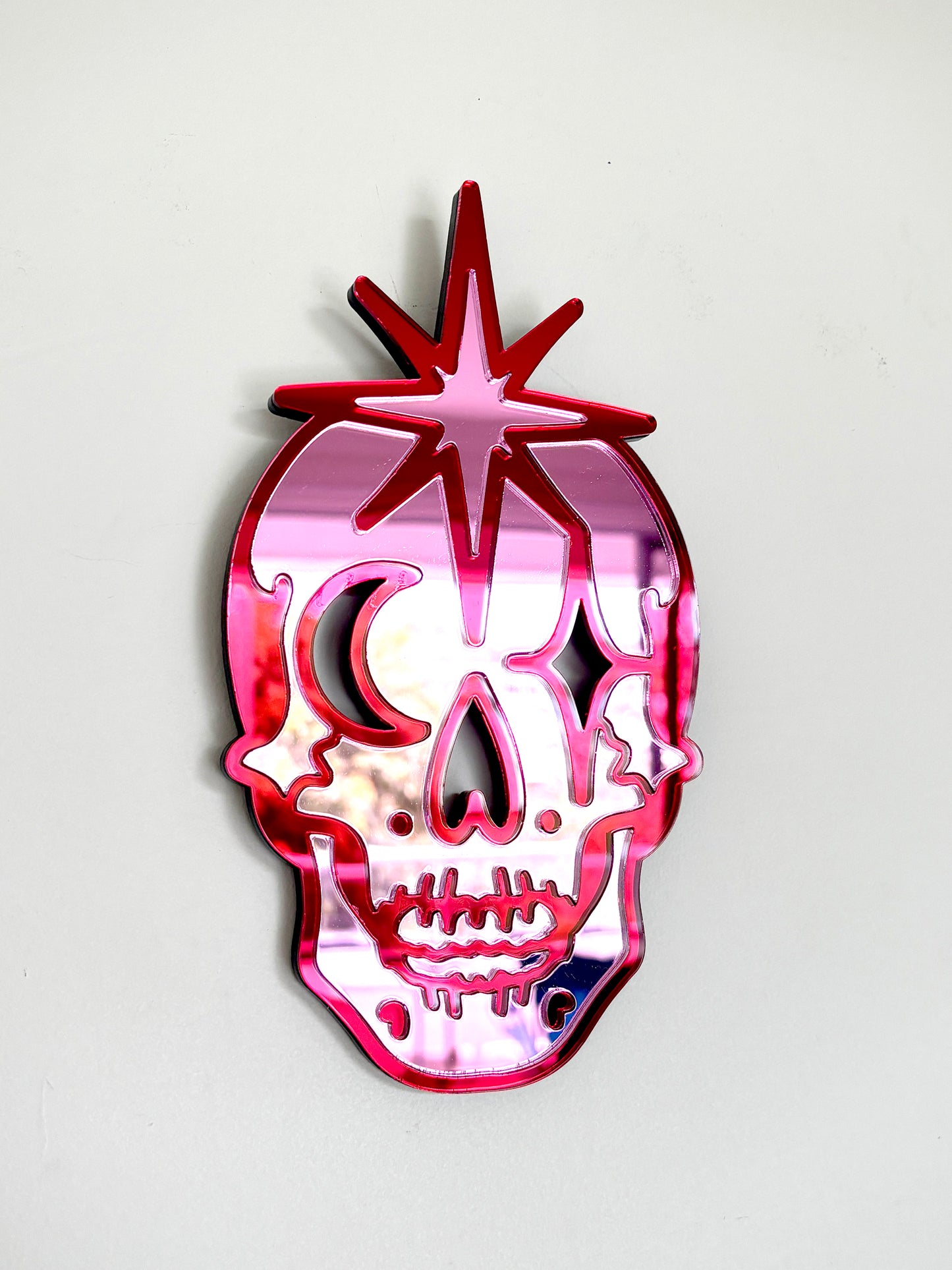 Skull Sparkle Mirror Wall Hanging