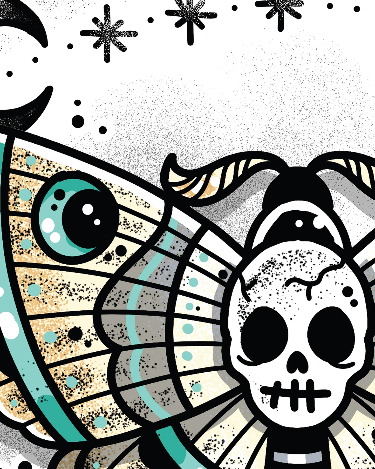 Skull Moth Art Print