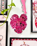 Skulls Heart Vase (Pink Faces)