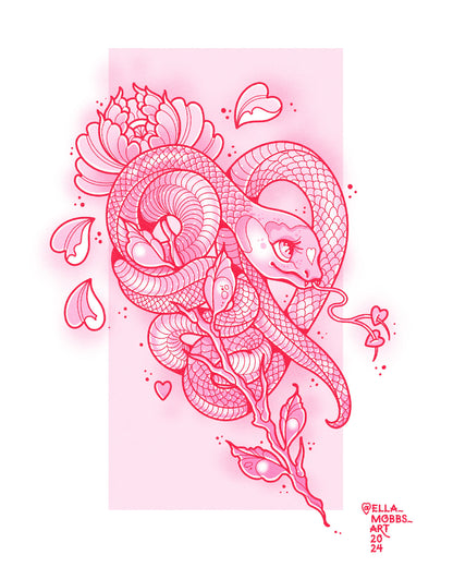 Snake Heart Art Print