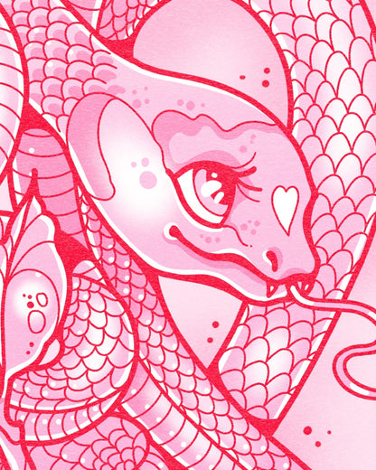 Snake Heart Art Print