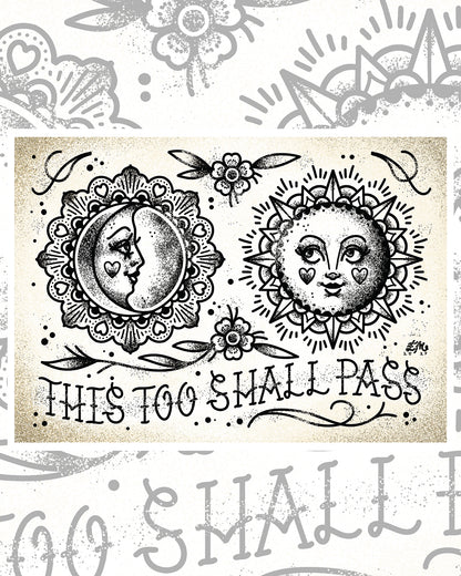 This Too Shall Pass Sun and Moon Art Print