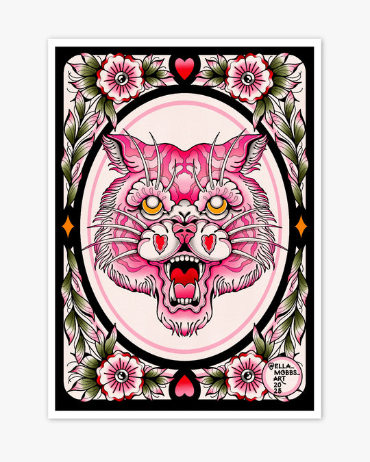 Traditional Tiger Head Print