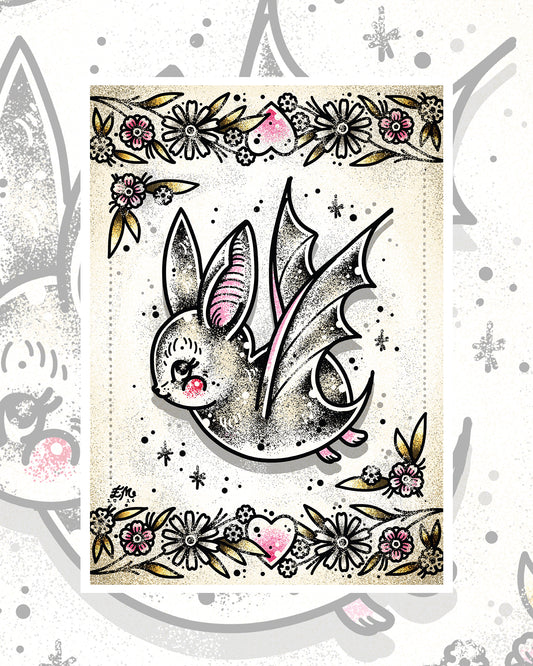Tubby Bat Art Print