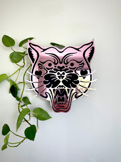 Panther Vase (Pink/Black)