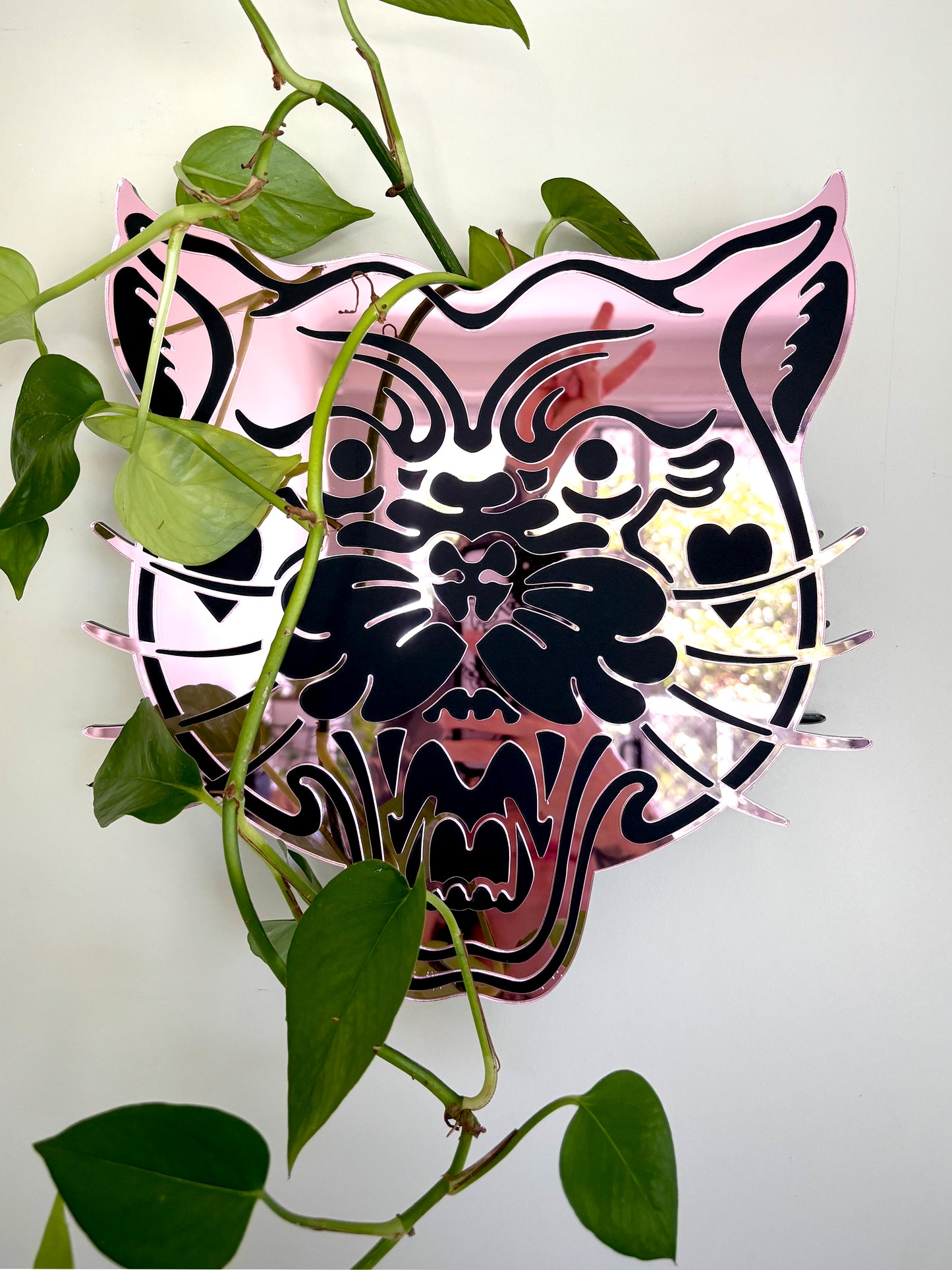 Panther Vase (Pink/Black)